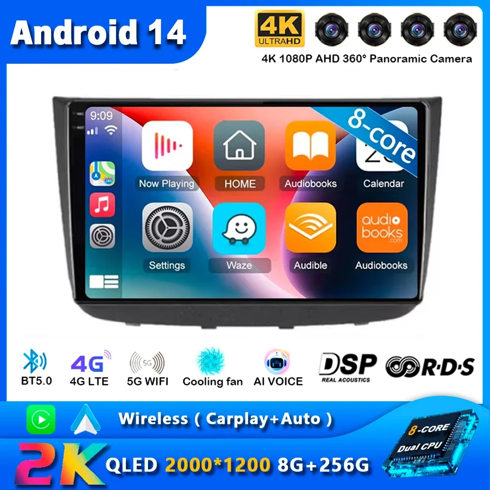 Автомобильное радио Android 14 Auto Carplay для Mercedes-Benz Vito 2 W639 2003-2015 навигация GPS