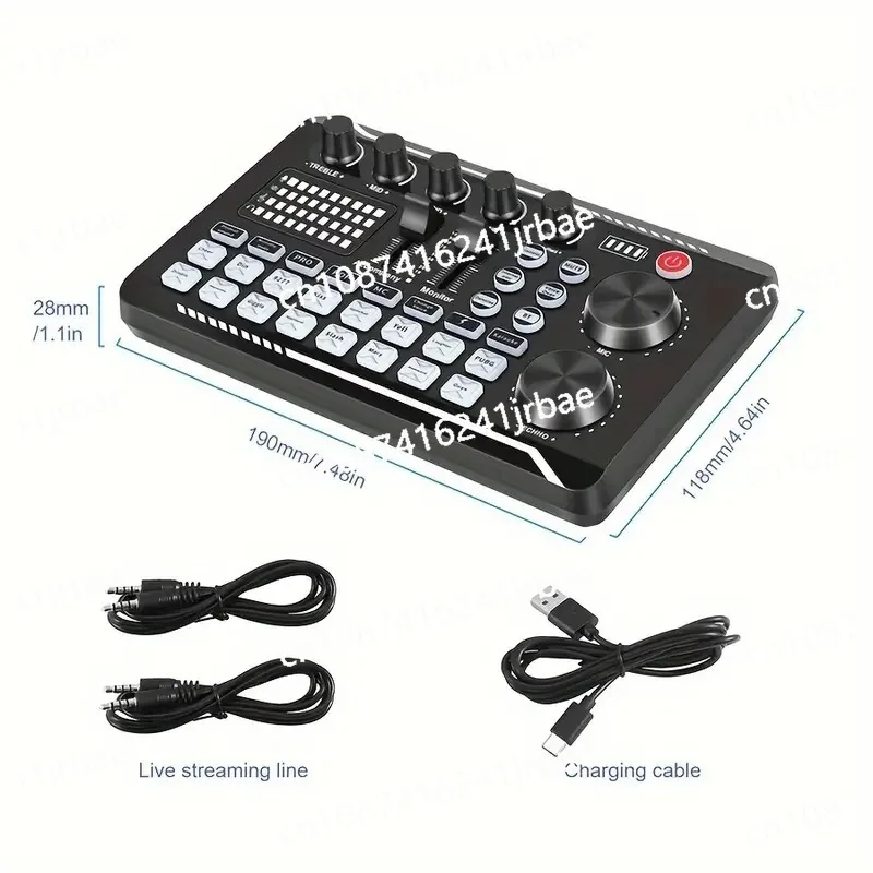 F998 Живая звуковая карта Беспроводное Bluetooth DJ-устройство Прямая трансляция