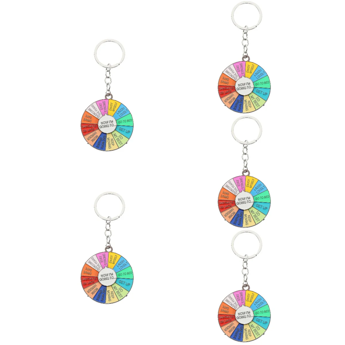 5 Pieces Decision Roulette Key Decor Keychain Exquisite Keychains Couple Gift The Flowers Bag Keyring Zinc Alloy Lovers Nursing