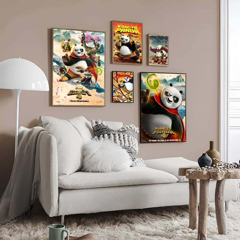 B-BEAST K-KINGDOM K-Kung F-Fu Panda аниме постеры липкие белые бумажные принты произведения