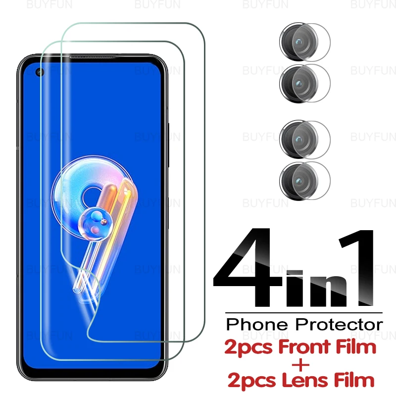 

4-в-1 Защитная пленка для экрана Asus Zenfone 9 5,9 дюймов полное покрытие Передняя Гидрогелевая пленка для Asus Zenfone 9 Zen fone 9 пленка для объектива камер...