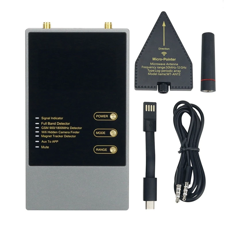 

RISE-Detector WT10 RF Signal Camera Wifi Camera GSM Sound Signal Tracker Wiretap Finder