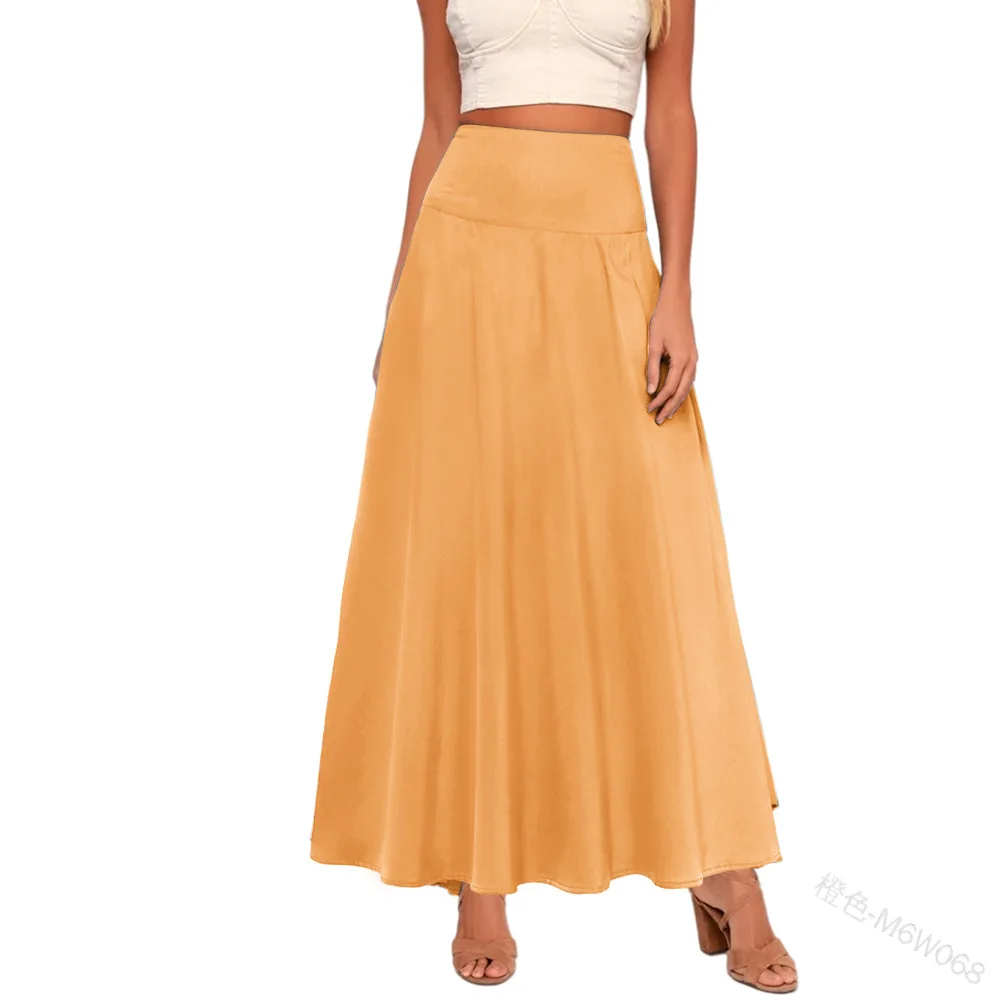 

2022 Women's High Waist Solid Color Skirt Fashion Casual Irregular Slim-Fit Patchwork A Line Skirt Summer Autumn