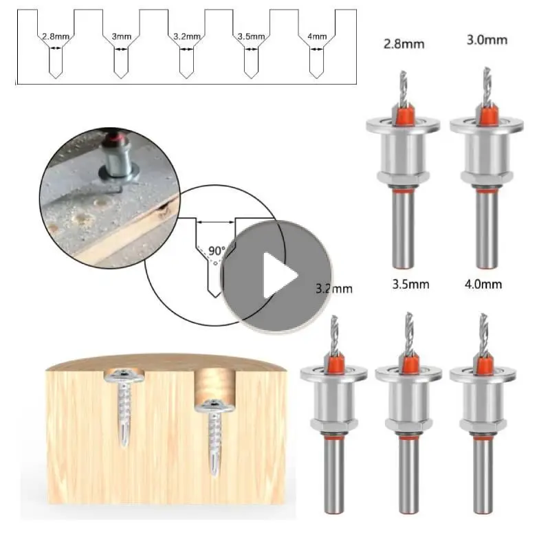 

Сверла для зенковки из быстрорежущей стали, хвостовик 8 мм, деревообрабатывающий фрезерный станок, набор сверл для извлечения винтов, сверл...
