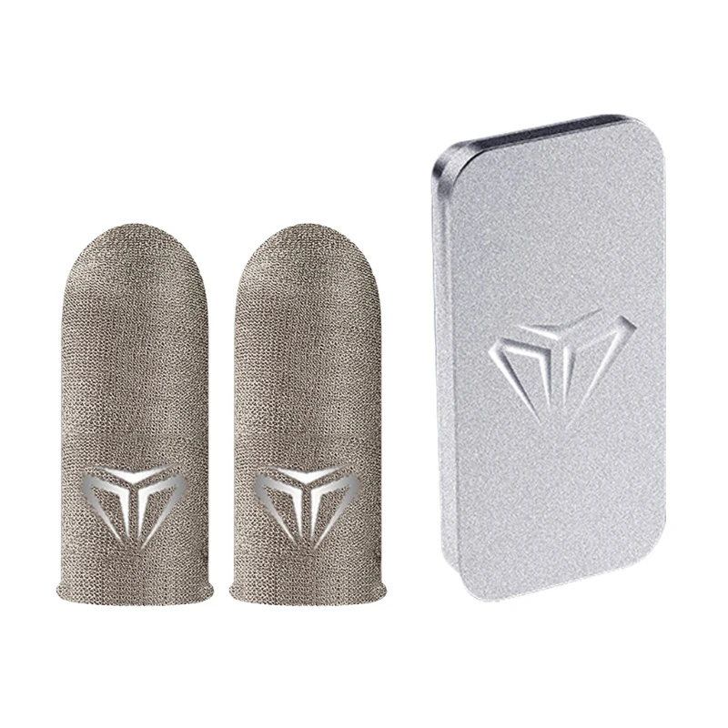

for Touch Screen Finger Gloves Breathable Anti Sweat Finger Sleeve for Mobile Game 1/2 Pair Finger Covers with Storage B