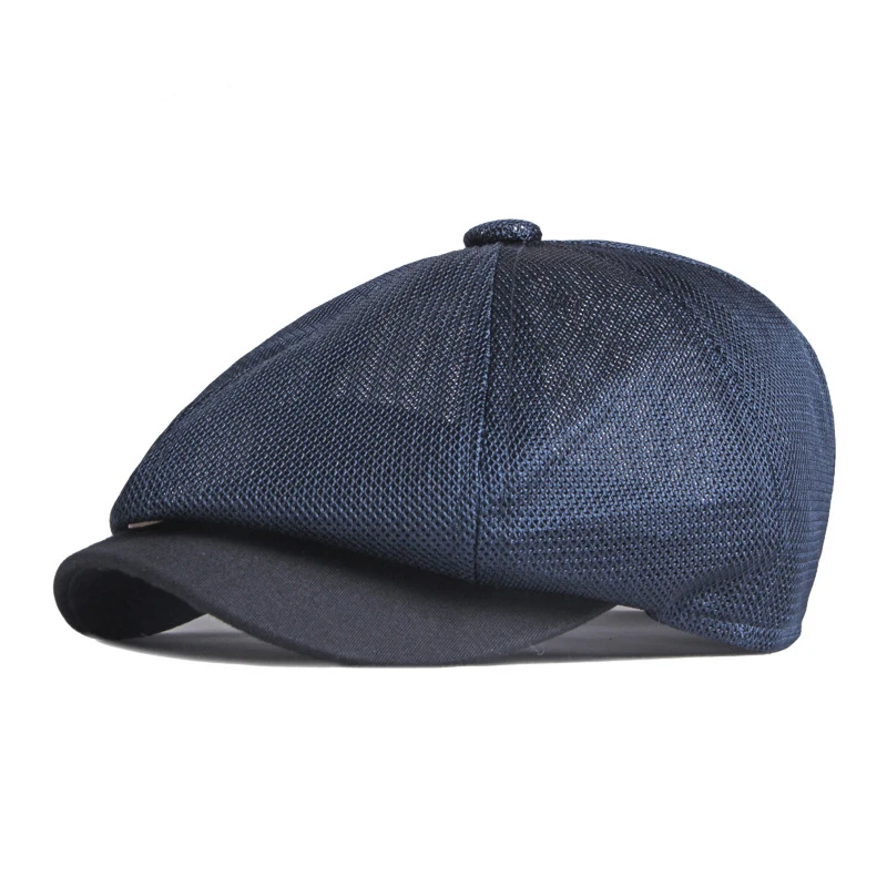 

2022 Summer Mesh Beret Femme Gatsby Newsboy Boina Hombre Mujer Baret Winter Mens Black Cappello Uomo Hats 56-60cm