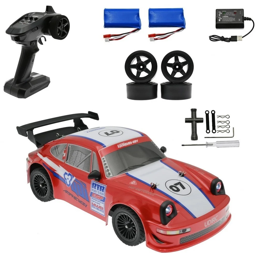 UD1607 1/16 RC Car 30Km/H 2.4G 4WD Drift Car LED Light On-Road Remote Control Vehicle RTR Model Electirc Car Gifts Toy,2 enlarge