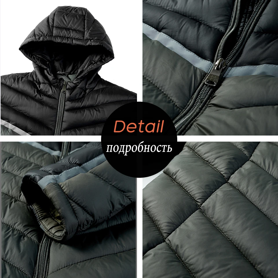 Fashion Brand Autumn Winter Warm Waterproof Jackets Men 2023 New Thick Hooded Parkas Male Casual Slim Down Jacket Cotton Coat
