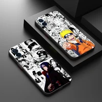 anime naruto phone case for funda iphone 13 12 11 pro max mini x xr xs max 6 6s 7 8 plus coque silicone cover black