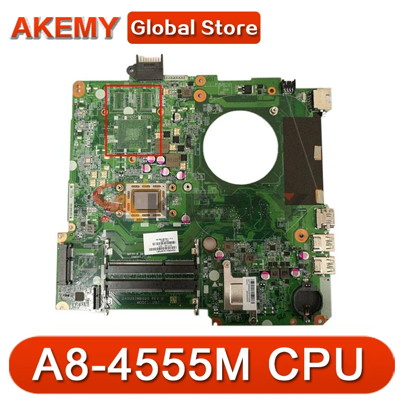 

For HP 15-N DA0U92MB6D0 Laptop motherboard 737140-501 737140-001 With A8-4555M cpu DDR3 100% full Tested