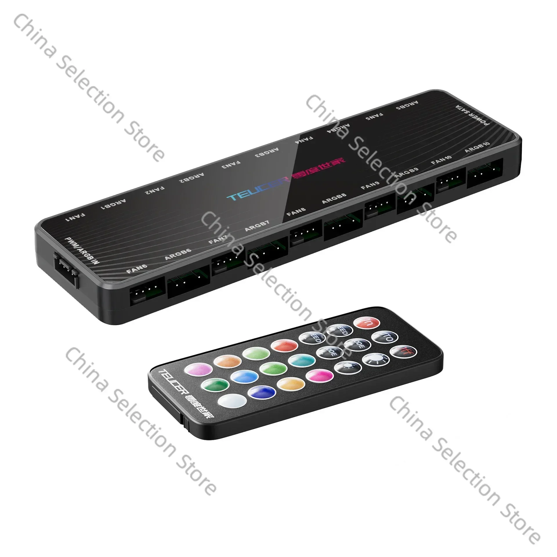 Вентилятор корпуса 1 минута 10 концентраторов контроллер 5 В 3-контактный ARGB Shenguang