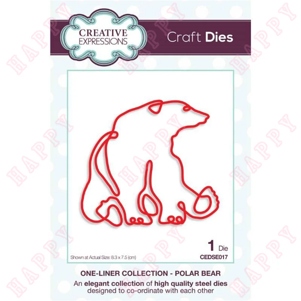 

2022 Arrival New Christmas Polar Bear Craft Die Metal Cut Scrapbook Diary Diy Decoration Embossing Template Diy Greet Handmade