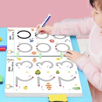 children montessori toys educational math toys drawing tablet pen control hand training for boy girl shape math match game book