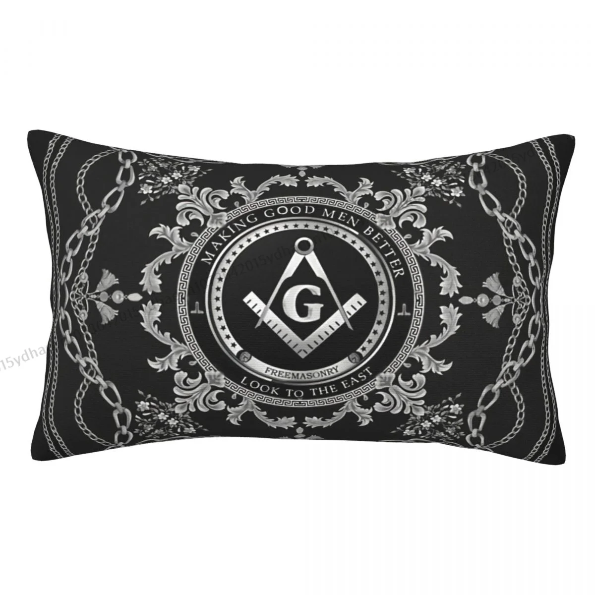 

Наволочка в стиле масонской барокко с компасом