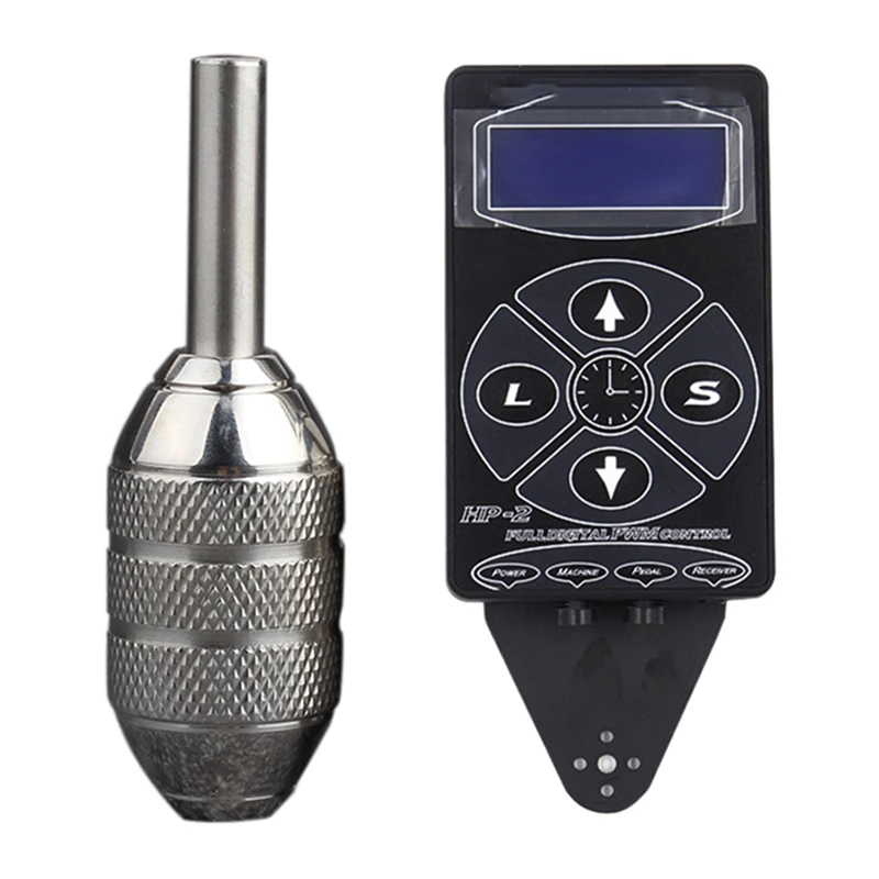 

Hp-2 Tattoo Power Supply Digital Power Lcd Us Plug & Stainless Steel 304 Tattoo Handle Grip Tattoo Machine Handle