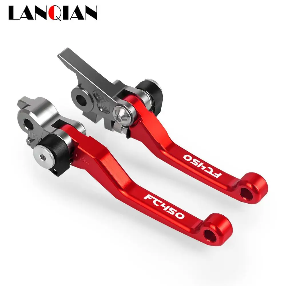

Для HUSQVARNA FC450 2016 2017 2018 2019 CNC алюминиевые мотоциклы для питбайка поворотные складные рычаги тормоза и сцепления с логотипом FC450
