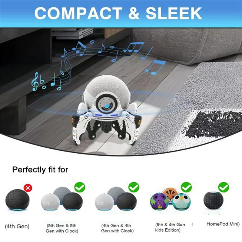 Фото ABJF-для Homepod Мини-подставка для Echo Dot 4/5-го поколения, компактная настольная подставка для динамика Alexa Dot 4/5-го поколения №1