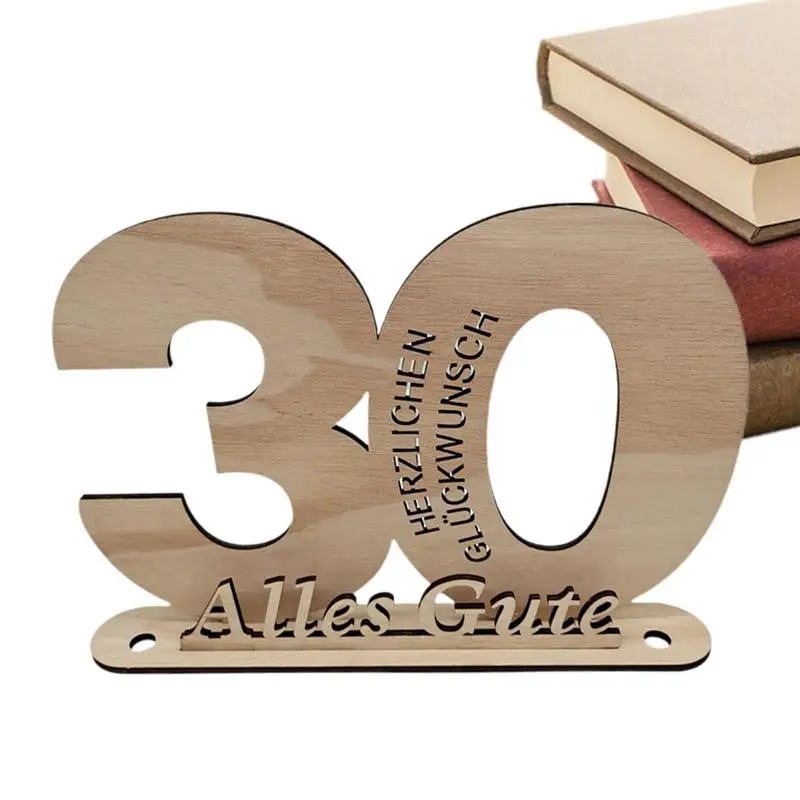 

Деревянные цифры с натуральными деревянными знаками ручной работы, стоячая доска, смешанные цифры на день рождения, ремесло, украшение для дома, искусство для проектов «сделай сам»