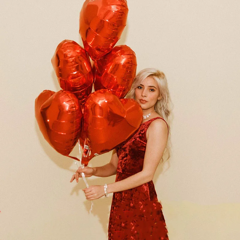 

18inch Red Love Metallic Balloons Valentine's Day Balloon Wedding Proposal Decoration Bachelor Party Bride To Be Balloon
