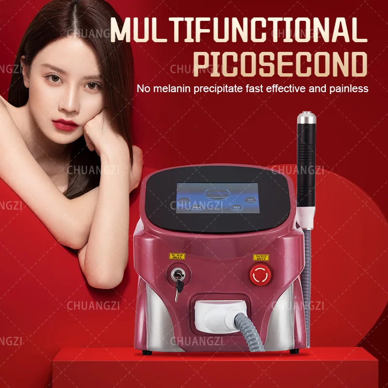 

2023 Professional Q Switch ND YAG L-aser Tattoo Removal machine Pico L-aser 755 1320 1064 532nm Picosecond Beauty Machine