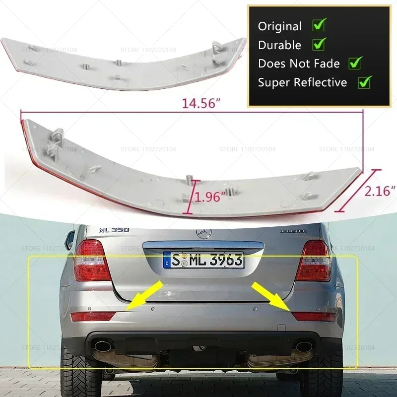 Фото Для Mercedes-Benz ML-Класса W164 2009-2011 1648200374 1648200674 Задний бампер, светоотражатель, стоп-сигнал, указатель поворота, противотуманная фара №1