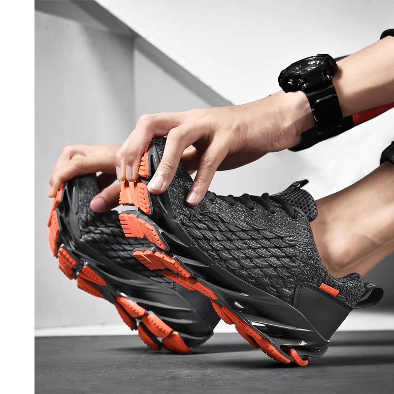 SENAGE High Quality Men's Casual Sneakers Fashion Mesh Breathable  Non-slip Running Shoes Outdoor Fitness Training Sports Shoes