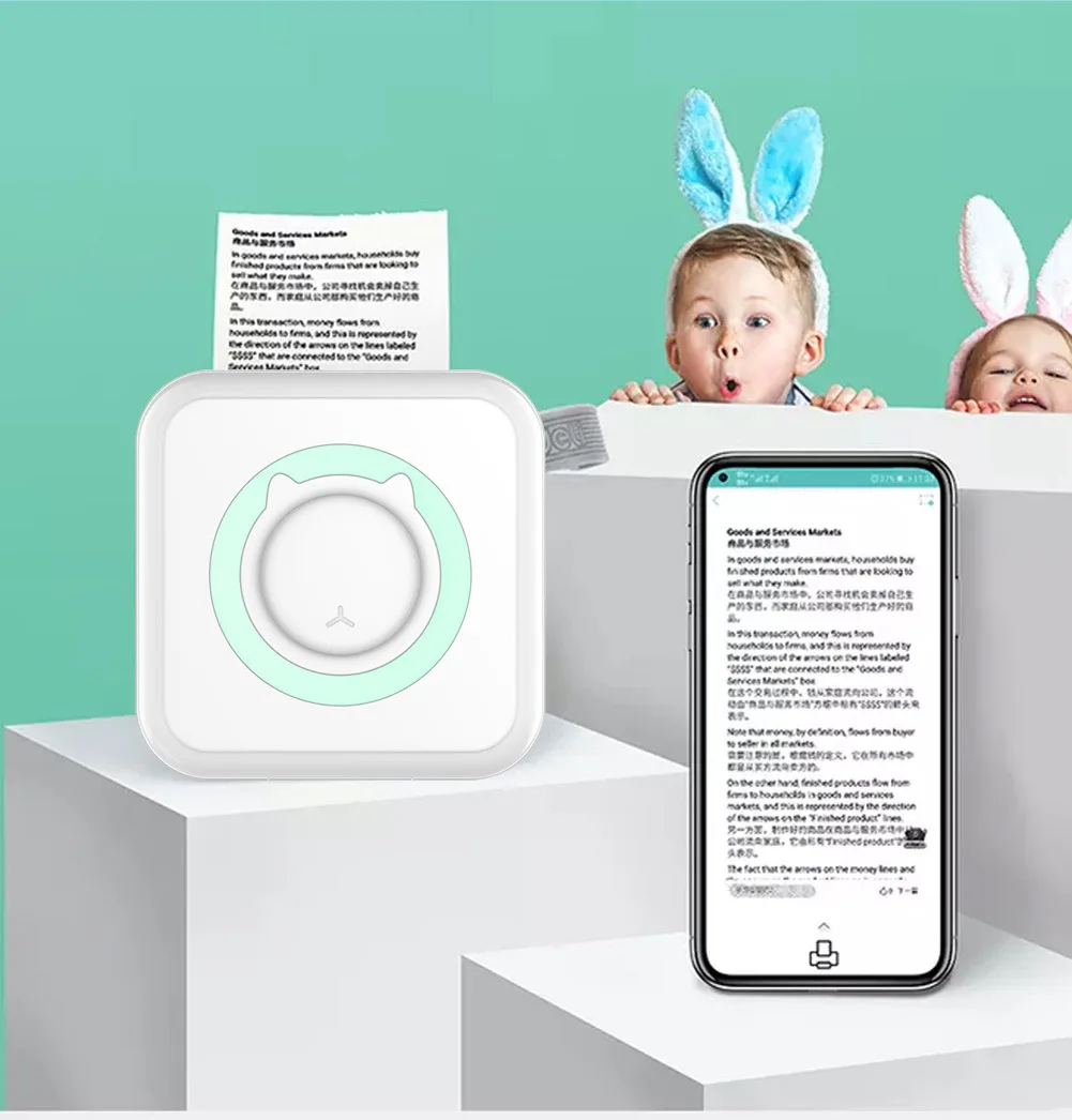 

Миниатюрный термопринтер Bluetooth, карманный термопринтер с функцией поиска фото