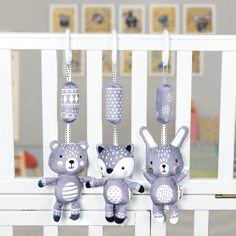 

Baby Stroller Mobile Rattle Pushchair Pram Pendant Bed Bell Cartoon Animal for Doll Infants Crib Hanging Bell Educational Toys