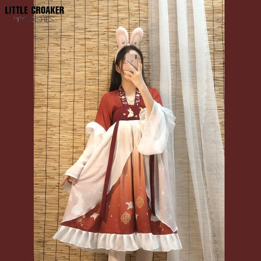 

Милое Платье Лолиты для девочек, мягкий наряд в японском стиле сладости Лолиты, милое платье-комбинация, 2022, весенне-осенние китайские плать...