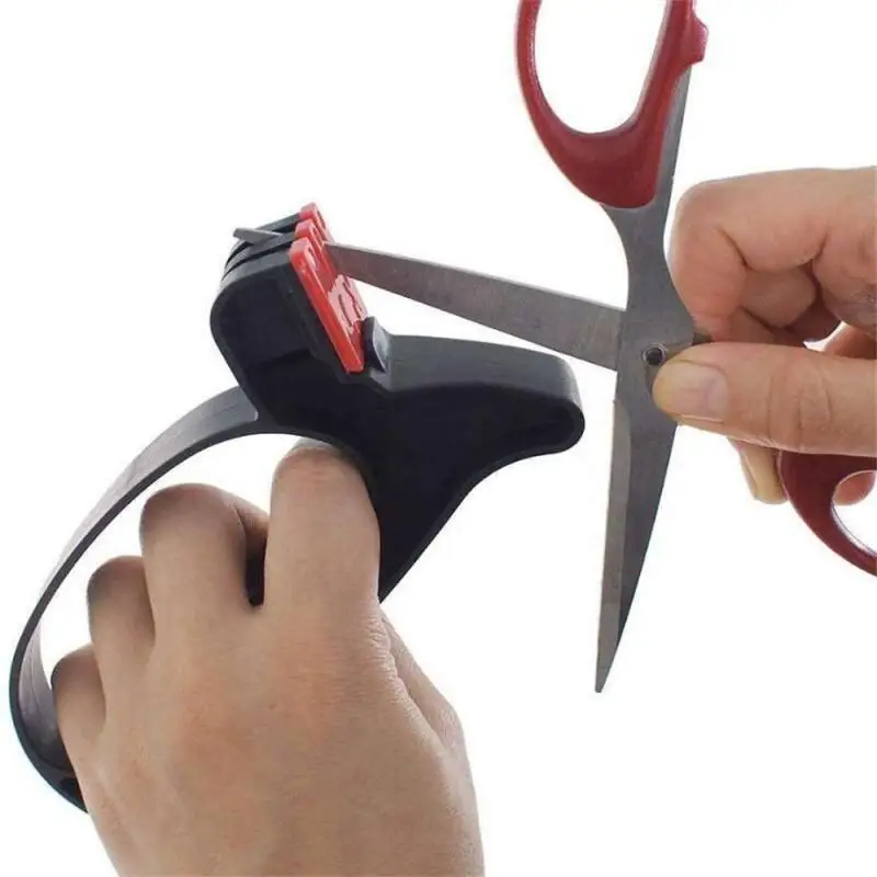 

Multifunctional Knife Grinder Hand-pulled Double-groove Knife Grinding Shear Convenient Knife Sharpener Household Hand-held
