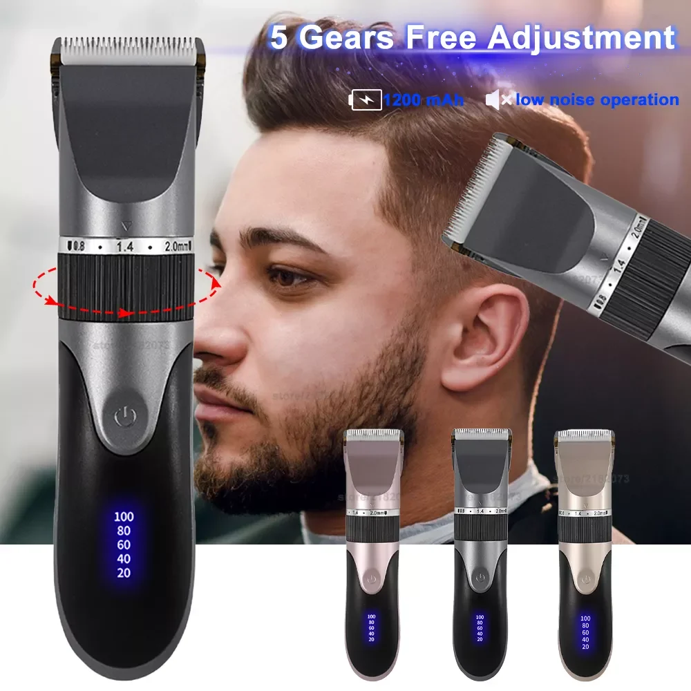 

LCD Hair Trimmer Professional Electric Hair Clipper Digital Usb Rechargeable Hair Clipper for Men Hair Cutting Machine Low Noise