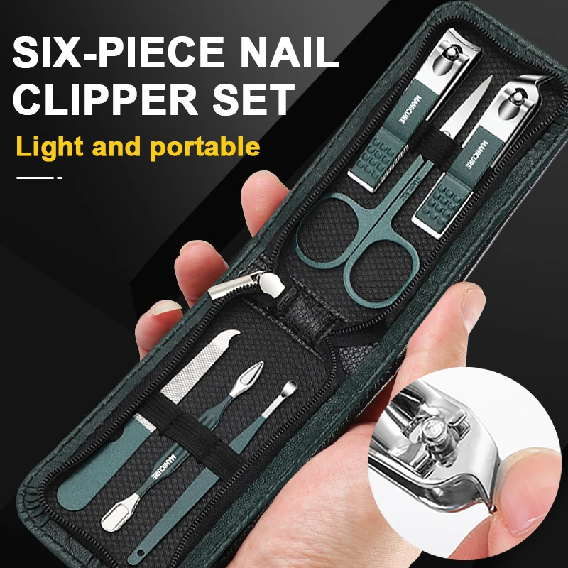 

Nail Clippers Kit Manicure Pedicure Set 6pcs Stainless Steel Eagle Hook Nail Pedicure Personal Care Tools With Eyebrow Scissors