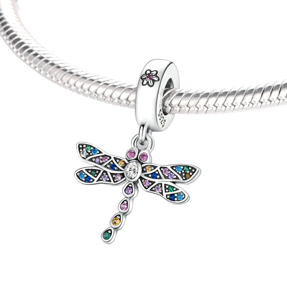 Pandora-Bracelet et collier en argent 925 pour femme, pendentif de la série Libellule, cadeau de bracelet de personnalité exécutif bricolage, nouveau 2