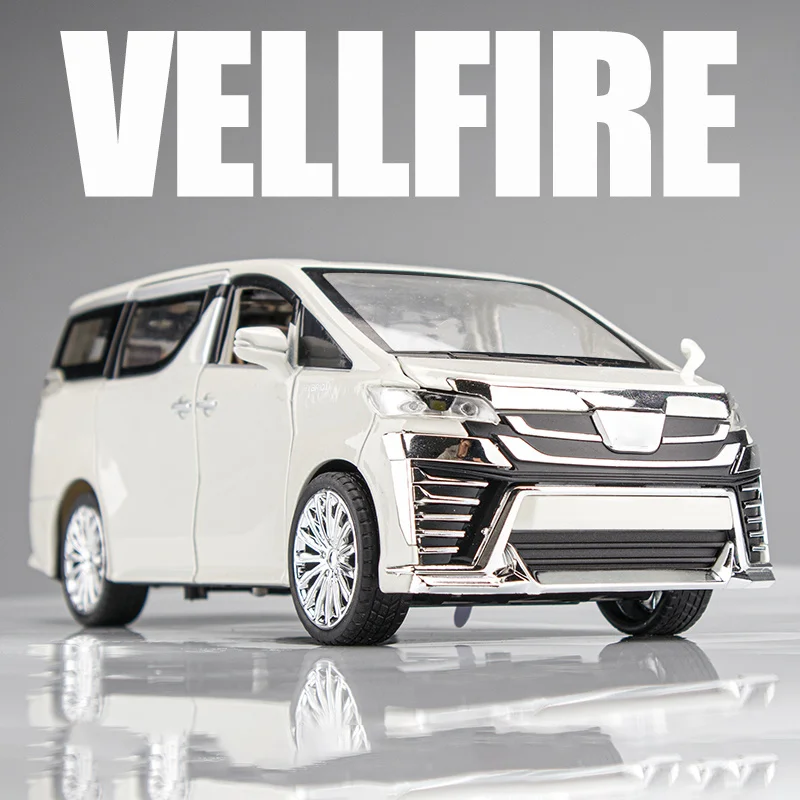 

1/24 Scale VELLFIRE MPV Vehicle Alloy Model Car Metal Diecast Toy Car Collection Hight Simulation Sound & Light Toy Car For Boys