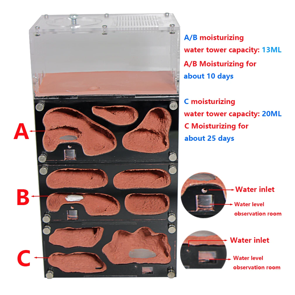acrylic ant farm temperature control concrete ant nest infinite expansion insect house colony drinker anthill kit accessories free global shipping