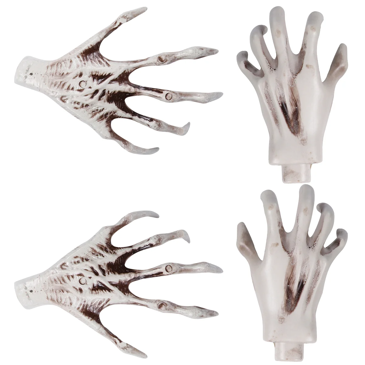 

2 Pairs Hand Bone Sculpture Hand Bone Skeletons Small Props Clearance