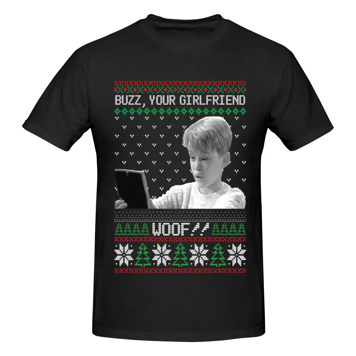 Забавная мужская футболка Buzz Your Girlfriend Woof Ugly Christmas топы с принтом свободного и