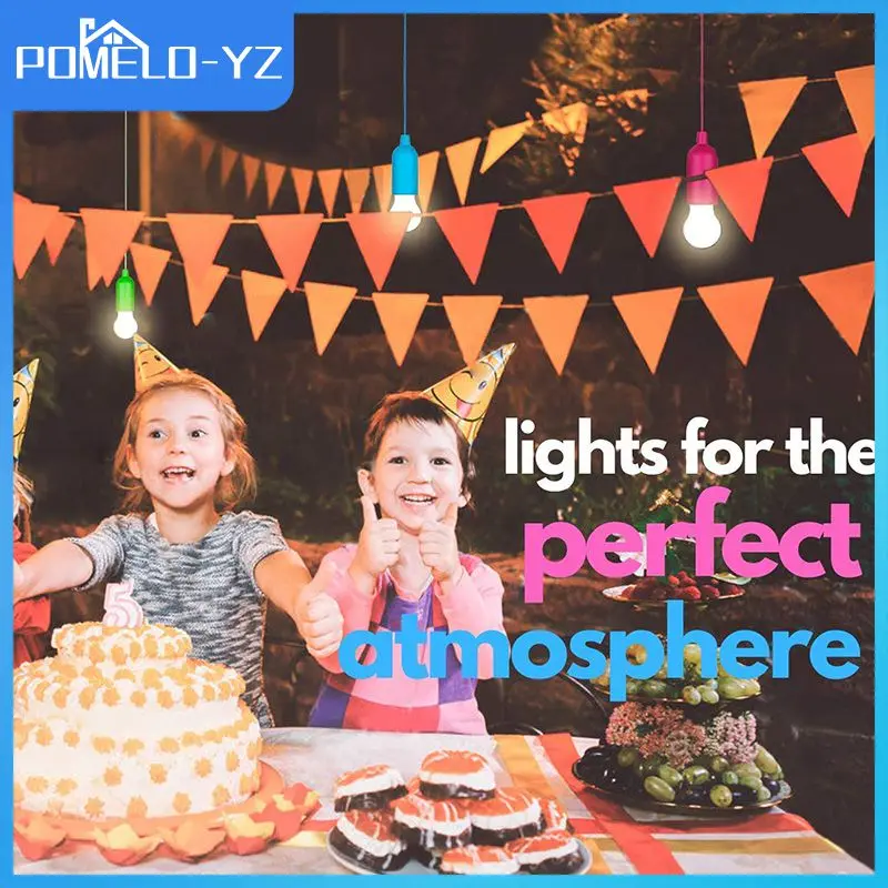 

Портативная светодиодная Подвесная лампа, разноцветный шнур для освещения сада, для барбекю, вечеринок, питание от аккумулятора, 1 шт.