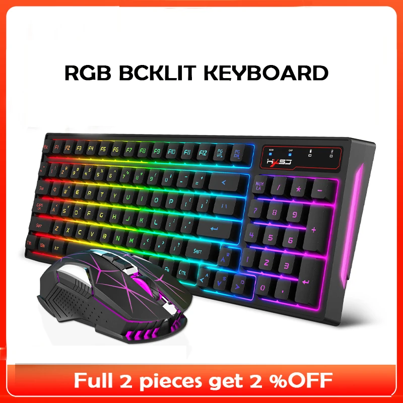 2.4G Wireless Keyboard and Mouse Combo Mini Multimedia Full-size Keyboard Mouse Set For Computer Notebook Laptop Desktop