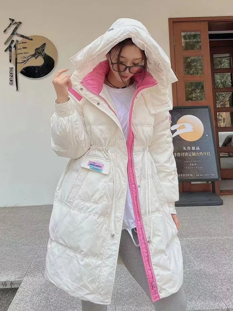 KBAT Snow Clothing Women Oversize Jacket Winter Parkas Mujer Thick Hooded Padded Coat Female Long Puffer Jackets Streetwear