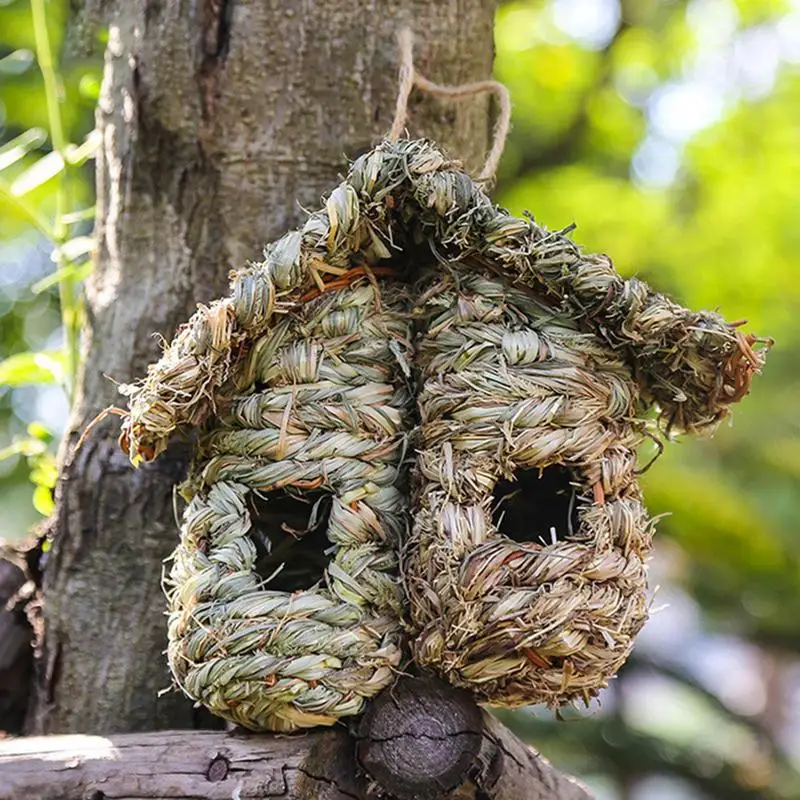 

Hummingbird House Natural Decor Bird Huts Hand Woven Grass Bird Huts Wild Bird Nest House Garden Decoration Accessories