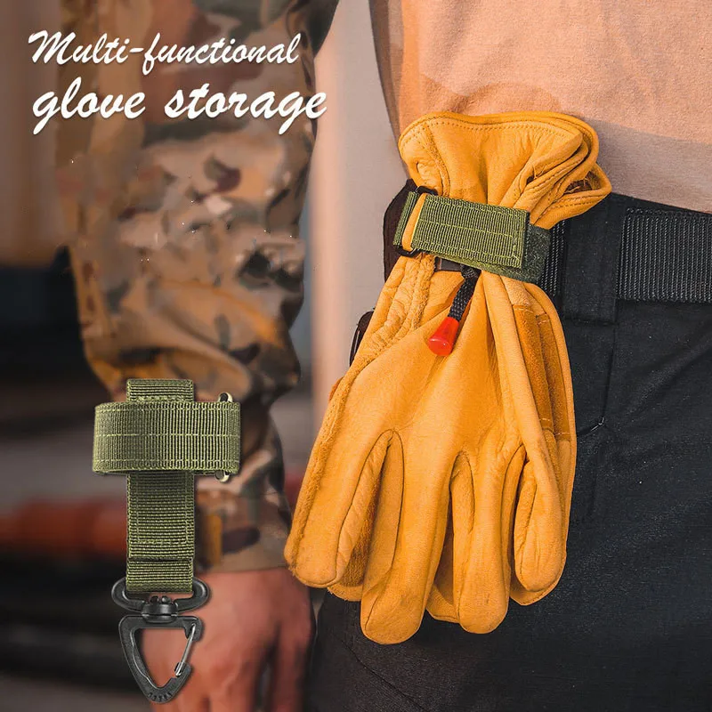 

Glove Hanging Buckle Outdoor Multipurpose Nylon Gloves Storage Strap Anti-lost Climbing Rope Storage Buckle