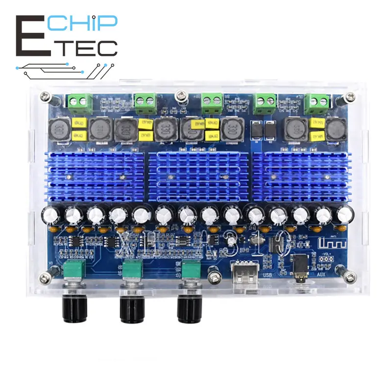 

Fee Shipping XH-A310 TDA3116D2 digital power amplifier board 4-channel bass stereo 2x50W+2x100W Bluetooth audio amplifier module