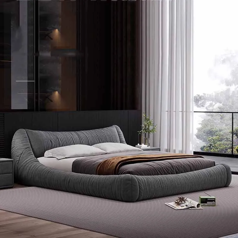 Изголовье двуспальной кровати Европейский дизайнерский пол Полноразмерная