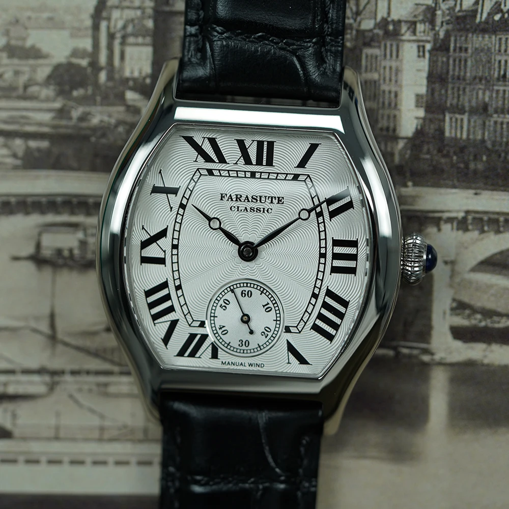 Фото Мужские механические часы FARASUTE New Classic Hangzhou с индивидуальным механизмом, сапфировым стеклом, малой секундной стрелкой и водонепроницаемостью 50 м. №4