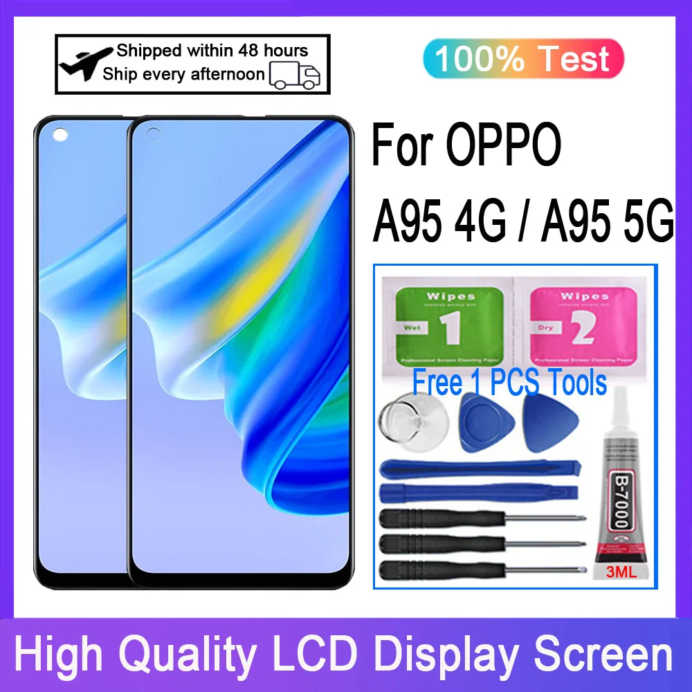 

Original AMOLED For OPPO A95 CHP2365 CPH2365 LCD Display Touch Screen Digitizer For OPPO A95 5G PELM00 LCD Replacement