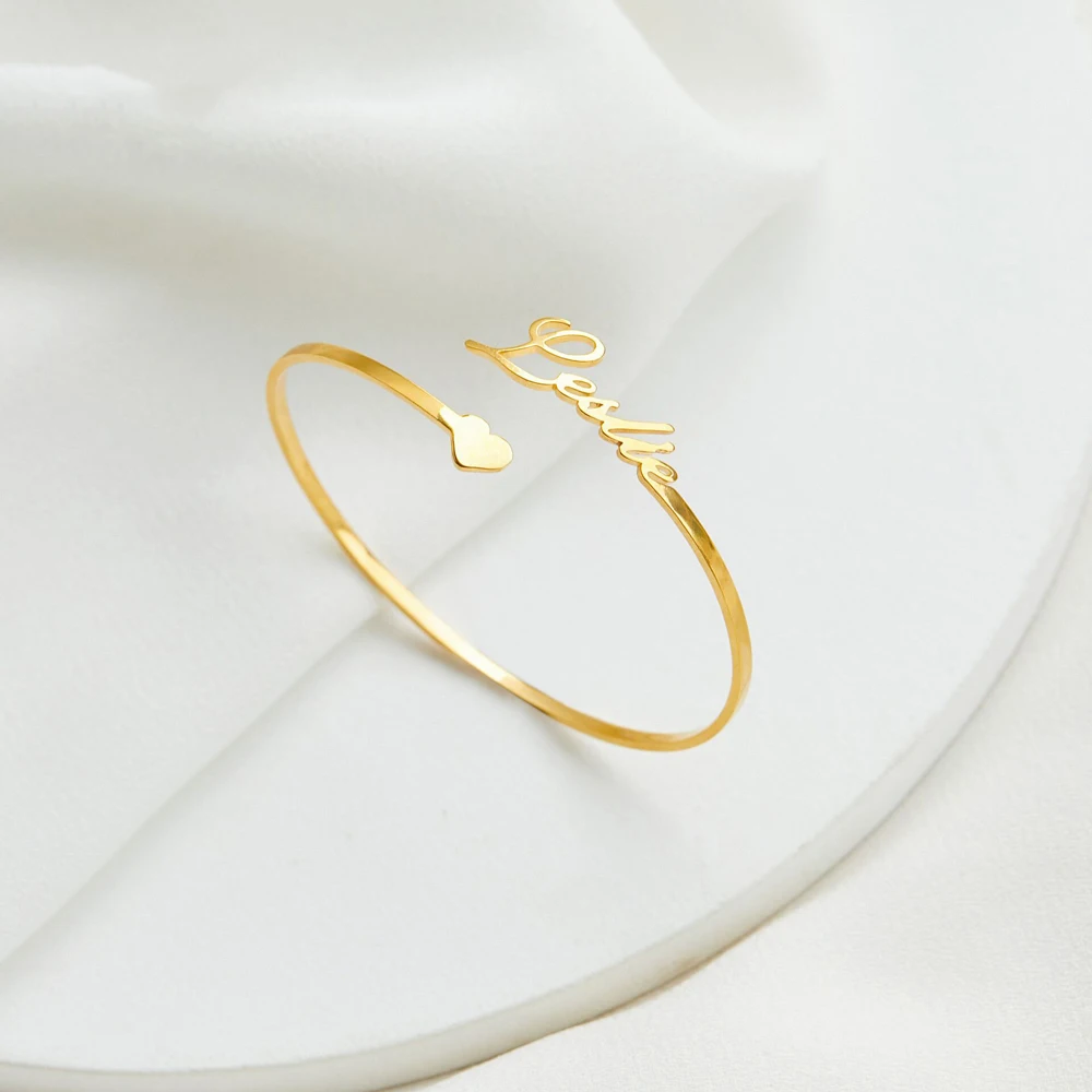 Индивидуальные браслеты для женщин открытые с именем на заказ ювелирные изделия