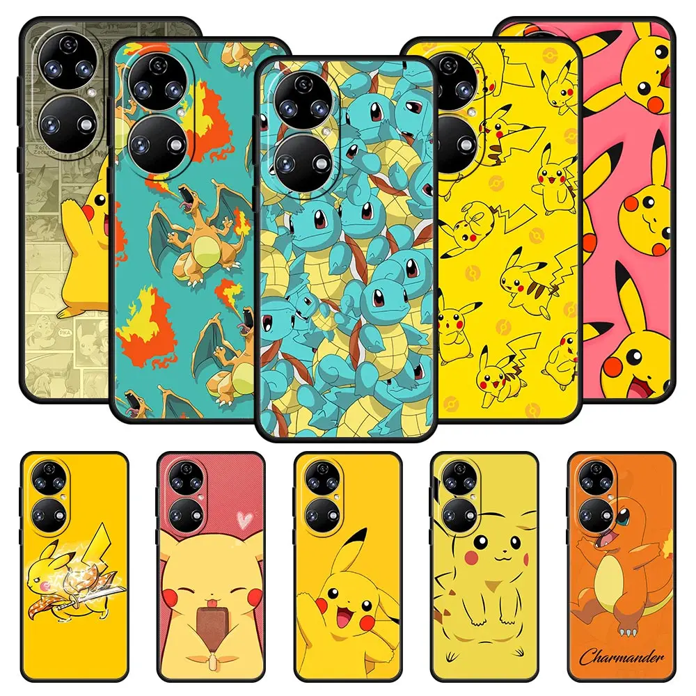 

Милый мультяшный чехол для телефона с покемоном для Huawei P30 Lite Y6p Y9s Y7a P50 Pro P20 P40 Lite E P Smart Z 2021 Y6 Y7 Y9 2019, мягкий чехол