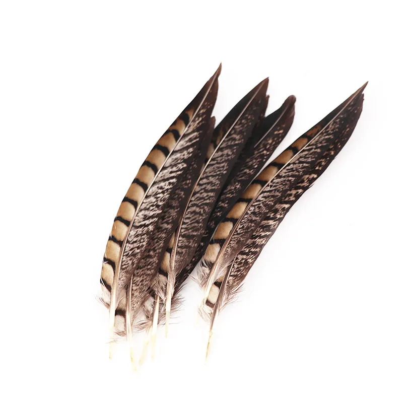 

100PCS 25-30CM Natural Lady Amherst Pheasant Side Tails Feather Real Pheasant Chicken Feathers Plumes For Crafts Making Decorate
