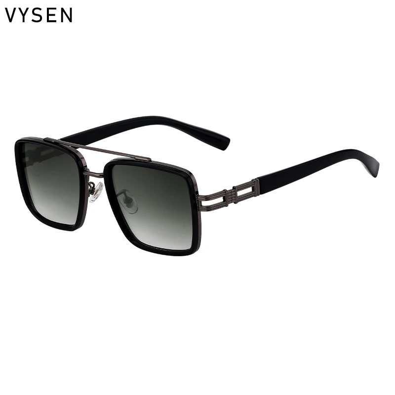 Квадратные металлические солнцезащитные очки в стиле ретро для мужчин 2024